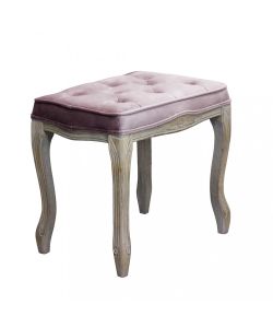 Cosma Sgabello Marly Velluto Rosa 50x36x47 cm Legno Quadrato