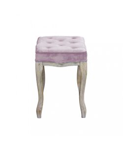 Cosma Sgabello Marly Velluto Rosa 50x36x47 cm Legno Quadrato