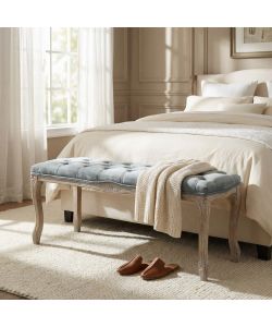 Cosma Panche Misty Velluto Grigio 110x36x47 cm - Arredo Interno Moderne