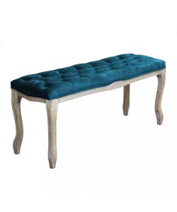 Cosma Panca Misty Velluto Blu 110x36x47 cm per Soggiorno