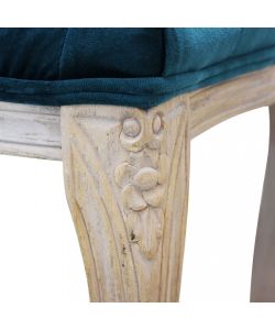 Cosma Panca Misty Velluto Blu 110x36x47 cm per Soggiorno