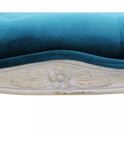 Cosma Panca Misty Velluto Blu 110x36x47 cm per Soggiorno