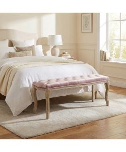 Cosma Panca Misty Velluto Rosa 110x36x47 cm Stile Vintage