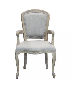 Cosma Poltrona Romy Grigia in Tessuto con Braccioli 57x57x90 cm