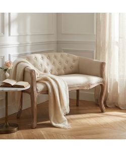 Cosma Divano Coleman Beige in Tessuto e Legno cm 107x61x70 h