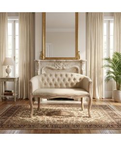 Cosma Divano Coleman Beige in Tessuto e Legno cm 107x61x70 h