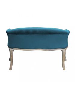 Cosma Divano Coleman Blu Velluto e Legno 107x61x70 cm Soggiorno