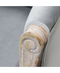 Cosma Divano in Velluto Grigio 2 Posti Dimensioni 107x61x70 cm