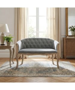 Cosma Divano in Velluto Grigio 2 Posti Dimensioni 107x61x70 cm