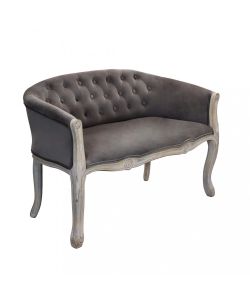 Cosma Divano 2 Posti Moderno Velluto Taupe 107x61x70 cm Soggiorno