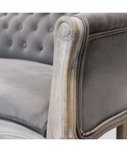 Cosma Divano 2 Posti Moderno Velluto Taupe 107x61x70 cm Soggiorno