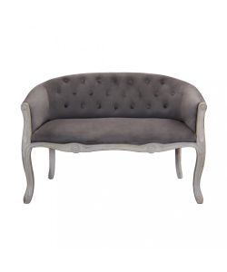 Cosma Divano 2 Posti Moderno Velluto Taupe 107x61x70 cm Soggiorno