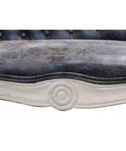 Cosma Divano 2 Posti Ecopelle Grigio Scuro 107x61x70 cm Soggiorno