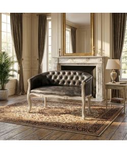 Cosma Divano 2 Posti Ecopelle Grigio Scuro 107x61x70 cm Soggiorno
