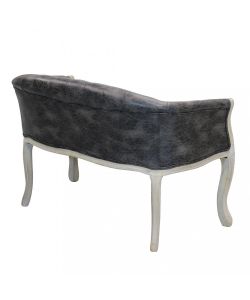 Cosma Divano 2 Posti Ecopelle Grigio Scuro 107x61x70 cm Soggiorno