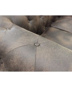 Cosma Divano 2 Posti Chesterfield Ecopelle Vintage Marrone 152 cm