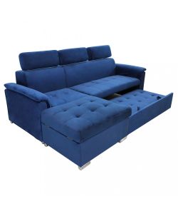 Cosma Divano Letto Derrick Blu Forma a L con Contenitore