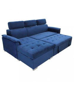 Cosma Divano Letto Derrick Blu Forma a L con Contenitore