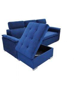 Cosma Divano Letto Derrick Blu Forma a L con Contenitore