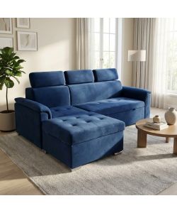 Cosma Divano Letto Derrick Blu Forma a L con Contenitore