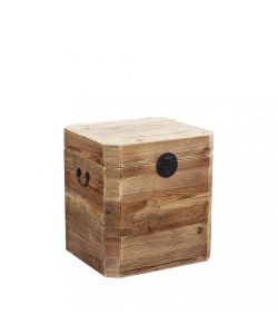 Cosma Baule in legno di pino riciclato Marrone 52x48x55 cm