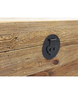 Cosma Baule in legno di pino riciclato Marrone 52x48x55 cm
