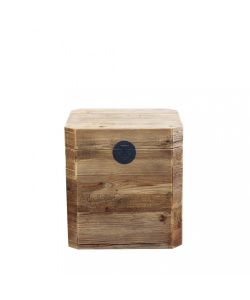 Cosma Baule in legno di pino riciclato Marrone 52x48x55 cm