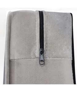 Cosma Divano 3 Posti Velluto Tortora 196x83x89 cm Moderno Soggiorno