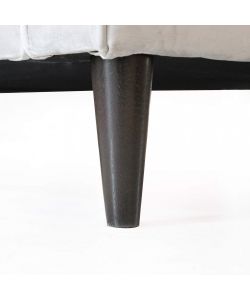 Cosma Divano 3 Posti Velluto Tortora 196x83x89 cm Moderno Soggiorno