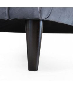 Cosma Divano 3 Posti Moderno in Velluto Grigio Chiaro 196x83x89 cm