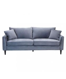 Cosma Divano 3 Posti Moderno in Velluto Grigio Chiaro 196x83x89 cm