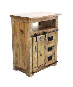 Cosma Mobile Soggiorno Zacharias in Legno di Mango Marrone 70x45x90 cm