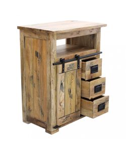 Cosma Mobile Soggiorno Zacharias in Legno di Mango Marrone 70x45x90 cm