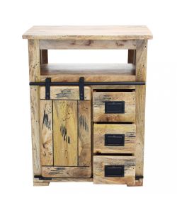 Cosma Mobile Soggiorno Zacharias in Legno di Mango Marrone 70x45x90 cm