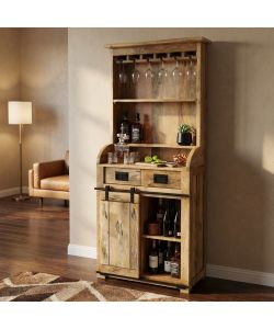 Cosma MOBILE YORICK IN LEGNO DI MANGO MARRONE 90 X 40 X H190 CM