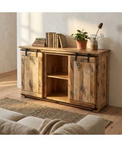 Cosma Mobile Vergil in Legno Marrone 150x45x90 cm con Ante Scorrevoli