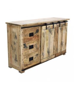 Cosma Mobile Vergil in Legno Marrone 150x45x90 cm con Ante Scorrevoli