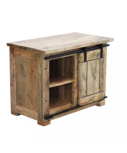 Cosma Porta TV Vaughan in Legno Marrone con Anta Scorrevole 80x45x60