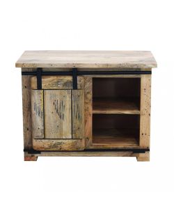 Cosma Porta TV Vaughan in Legno Marrone con Anta Scorrevole 80x45x60