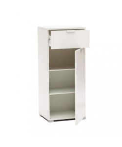 Cosma Mobiletto Bianco 1 Anta 1 Cassetto 45x38x103 cm Truciolare