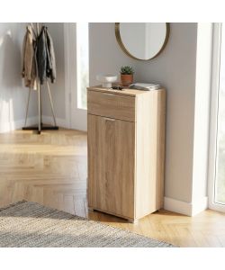 Cosma Mobiletto 1 Anta 1 Cassetto Naturale Marrone Chiaro 45x38x103 cm