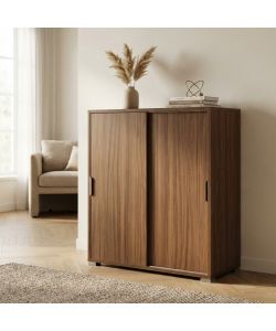Cosma Mobiletto 2 Ante Scorrevoli Marrone cm 75x38x85 h - Contemporaneo