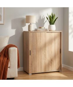 Cosma Mobiletto 2 Ante Scorrevoli Marrone 75x38x85 cm in Legno