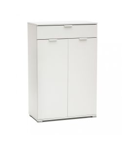 Cosma Mobiletto 2 Ante 1 Cassetto Bianco 75x38x112 cm Design Moderno