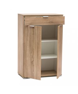 Cosma Mobiletto 2 Ante e 1 Cassetto Marrone Chiaro 75x38x112 cm