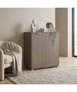 Cosma Mobiletto 2 Ante Rovere Grigio 75x38x85 cm - Comodino in Truciolare