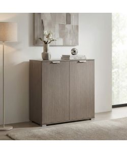 Cosma Mobiletto 2 Ante Rovere Grigio 75x38x85 cm - Comodino in Truciolare