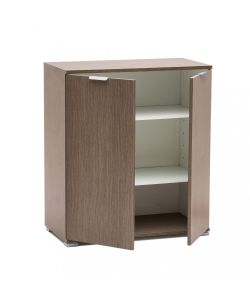 Cosma Mobiletto 2 Ante Rovere Grigio 75x38x85 cm - Comodino in Truciolare