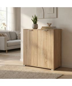 Cosma Mobiletto 2 Ante Marrone Chiaro 75x38x85 cm in Truciolare Bilaminato