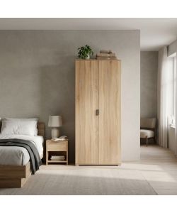 Cosma Armadio 2 Ante 180 cm Marrone Chiaro in Truciolare Bilaminato